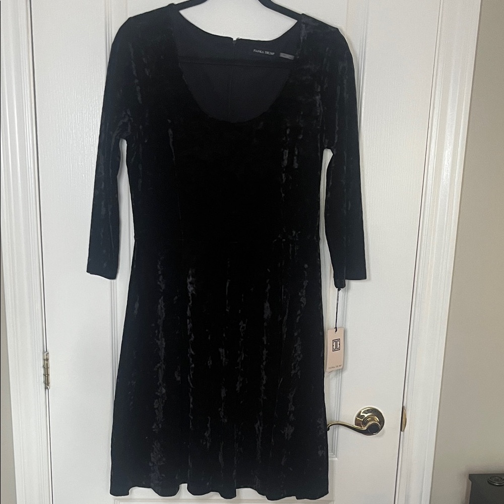 Ivanka Trump Elegant Black Velvet Dress